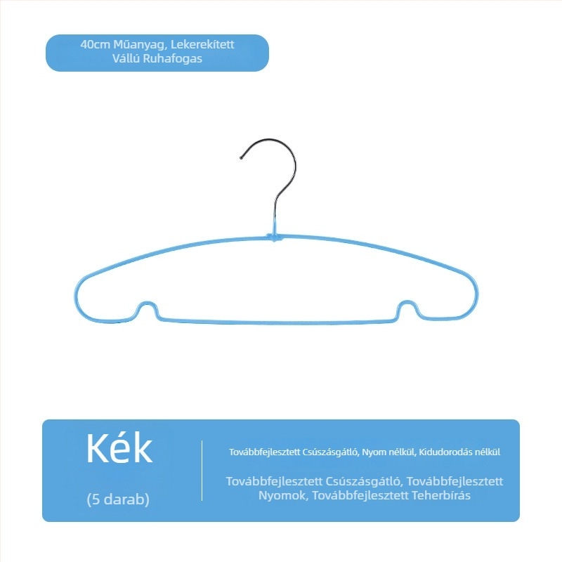 Rozsdamentes acél ruhakasztó, varrat nélküli, csúszásmentes, otthoni használatra