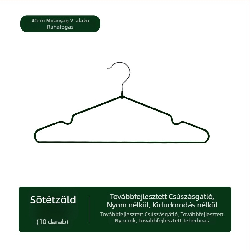 Rozsdamentes acél ruhakasztó, varrat nélküli, csúszásmentes, otthoni használatra