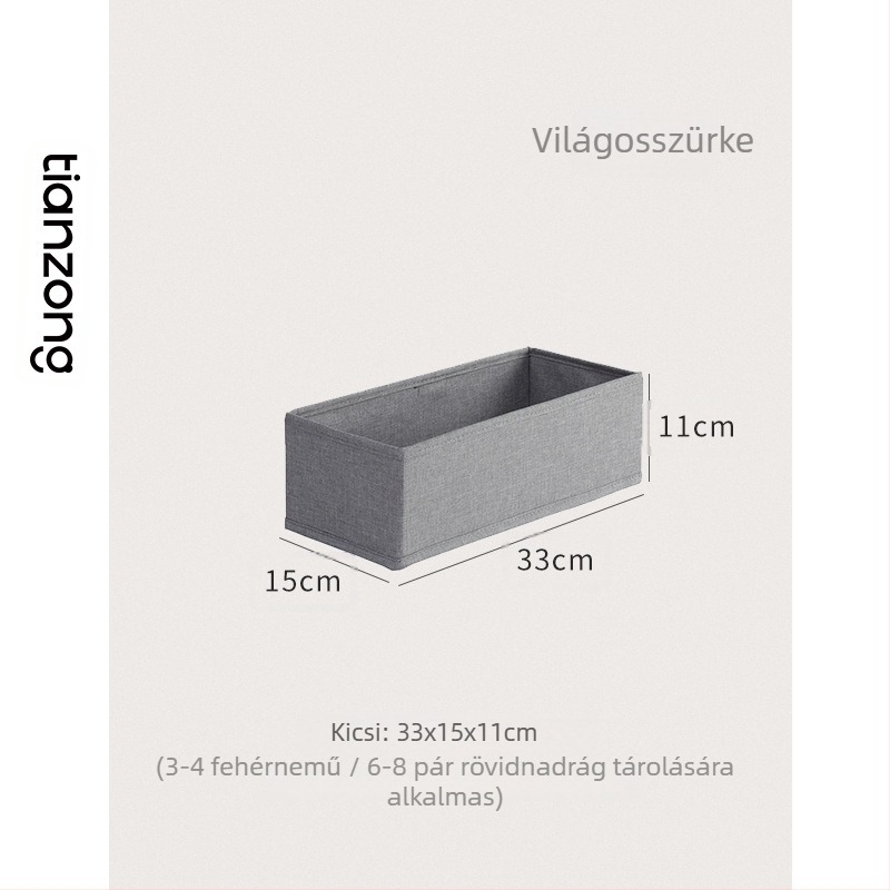 Keskeny, hosszú ruhatároló doboz fiókkal