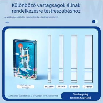 Személyre szabott akril hűtőmágnesek – városi turizmus és kulturális motívumok, kínai stílusú Tavaszi Fesztivál, ajtóistenek