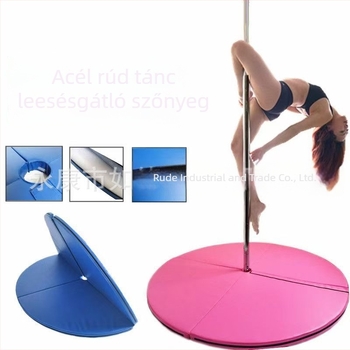 Négy részre összecsukható körkörös szivacs gimnasztikai védőmatrac Pole Dance, légi karika és jóga számára