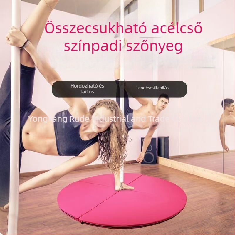 Négy részre összecsukható körkörös szivacs gimnasztikai védőmatrac Pole Dance, légi karika és jóga számára