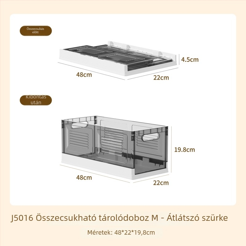 Összecsukható ruhásszekrény tároló doboz — modern minimalista stílus, halmozható rendező ruhákhoz és nadrágokhoz
