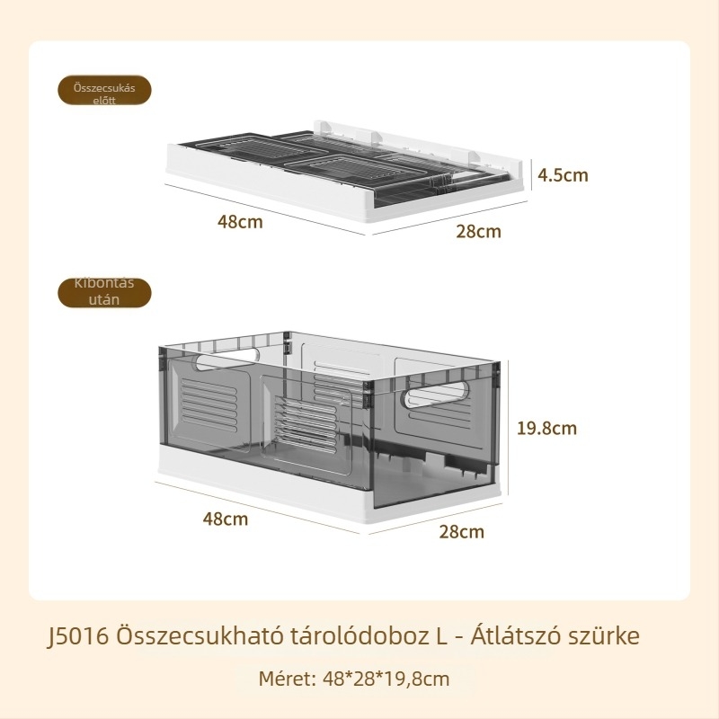 Összecsukható ruhásszekrény tároló doboz — modern minimalista stílus, halmozható rendező ruhákhoz és nadrágokhoz