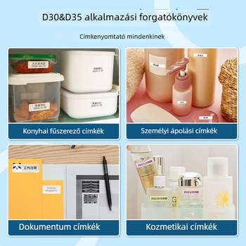 Phomemo D30 termikus címkenyomtató – kézben tartható, hordozható, Bluetooth, mini címkenyomtató