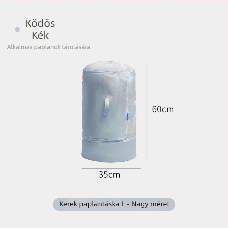 Szatén ágyneműtároló, henger alakú szervező ruhák és takarók számára