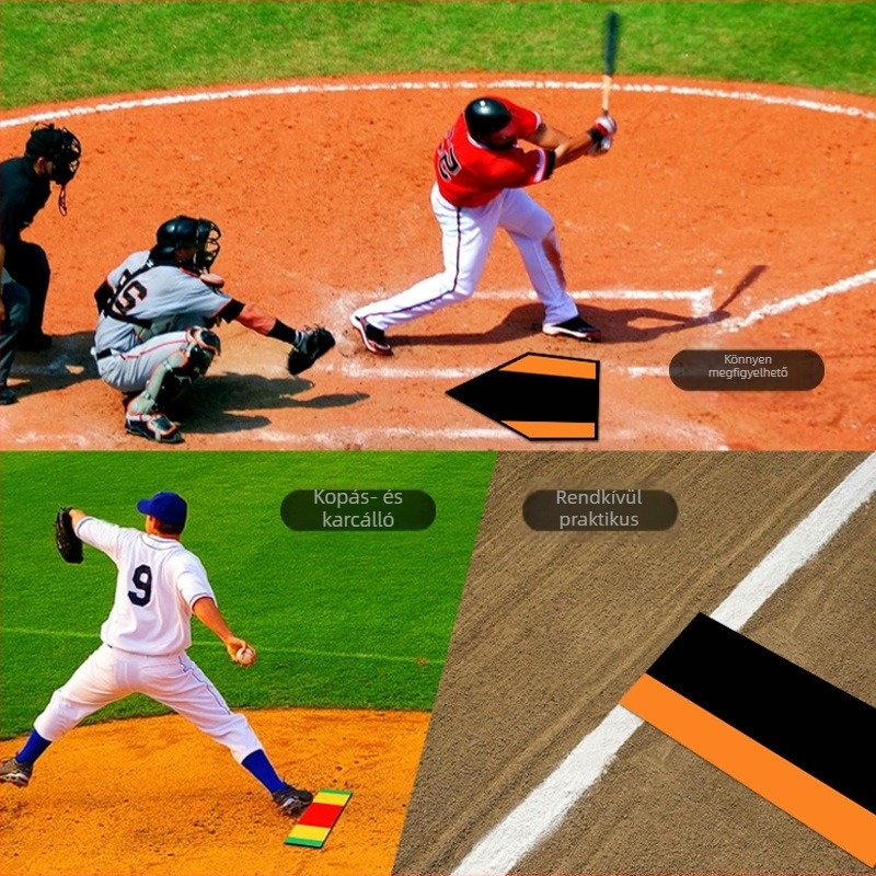 Baseball- és softball-edzőmatrac alappal – csúszásmentes, hordozható, antibakteriális ütőfelület, nagy méret