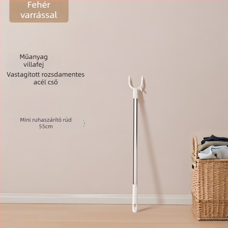 Kibővíthető ruhaszárító rúd rozsdamentes acélból kollégiumi használatra