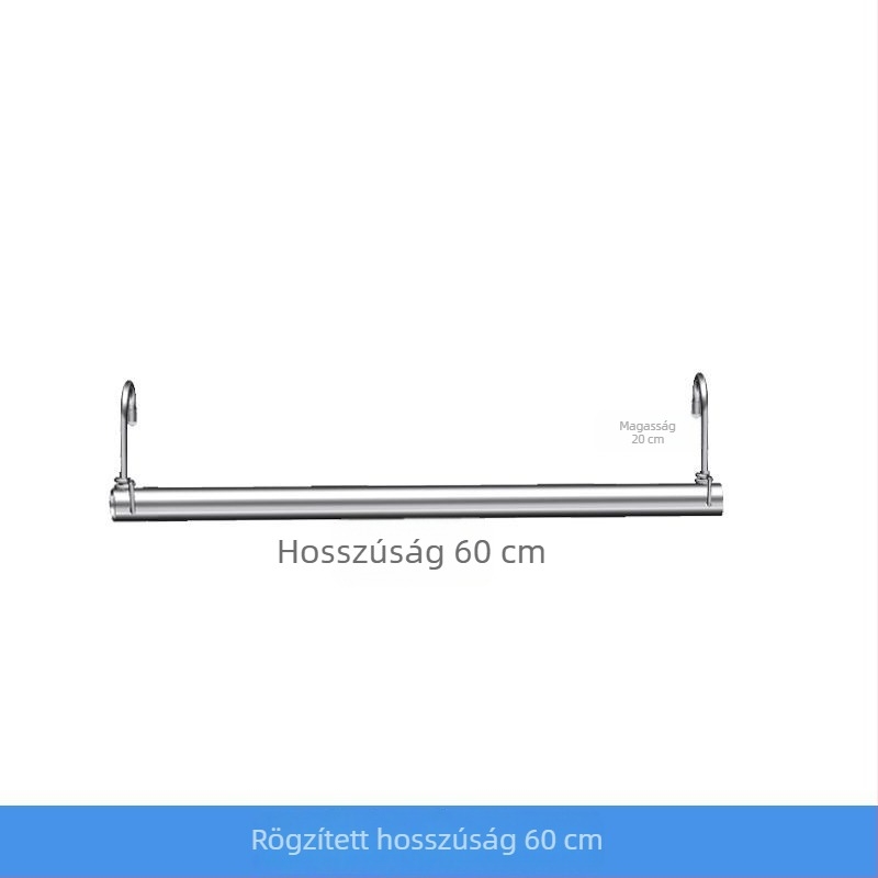 Összecsukható ruhaszárító, egyoszlopos teleszkópos, rozsdamentes acélból