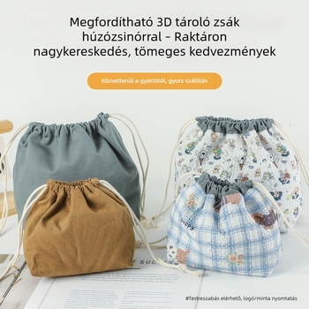 Nagy kapacitású, reverszibilis 3D húzós tároló táska — utazáshoz, kagyló alakú ékszer- és sminktároló