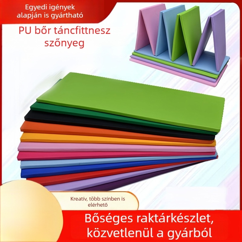 Gyermekeknek szóló torna- és jóga matrac – vastag, csúszásmentes PU anyagból, 120×60×3 cm
