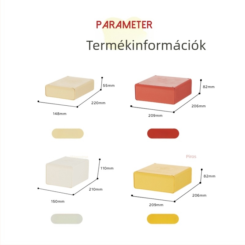 Rakható DIY tárolókosár kollégiumi asztalhoz — műanyag PP tároló doboz