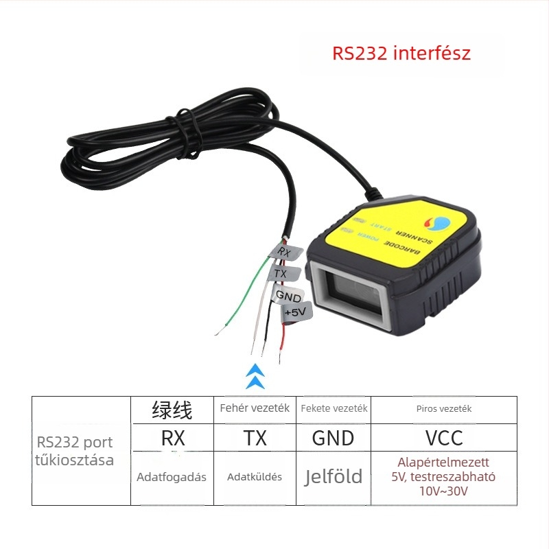 Scanhome SH-400 beépített QR-kódolvasó modul, fix scanner, USB interfész, soros port és Ethernet port, 458