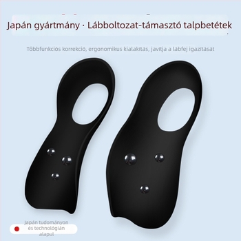 Lapos talpú mágneses masszázs talpbetét boltozat-támogatással, ortopéd félbetét X-típusú lábakhoz