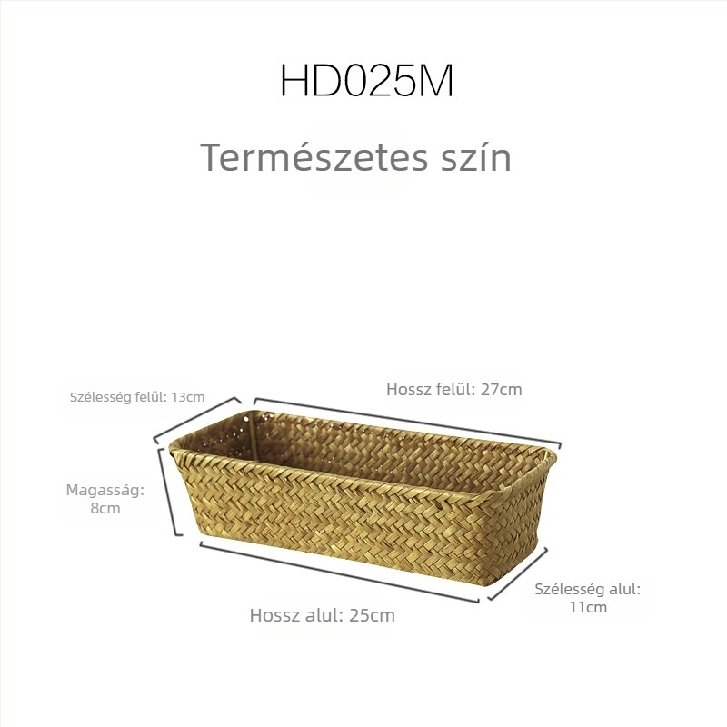 HD025 – Tengeri fűből készített asztali tároló kosár, snack rendező