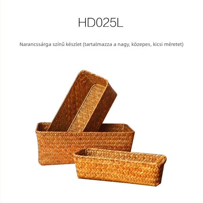 HD025 – Tengeri fűből készített asztali tároló kosár, snack rendező