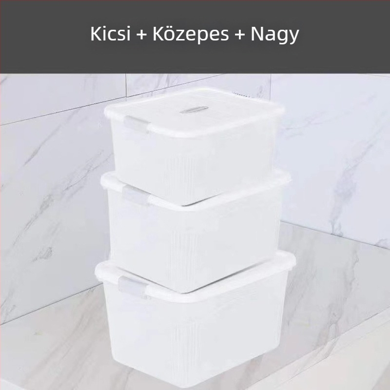 Rong Run Átlátszó tároló doboz ruhákhoz és játékokhoz