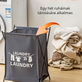 Új összecsukható szennyes ruhák tárolókosara otthonra, padlón álló, fürdőszobai, multifunkcionális