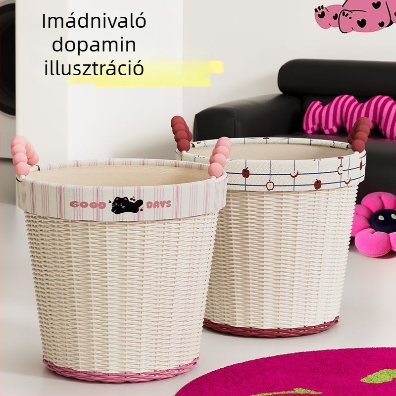 Dopamin ihletésű ruhás kosár, elegáns, nagy kapacitású, otthoni használatra és fürdőszobába