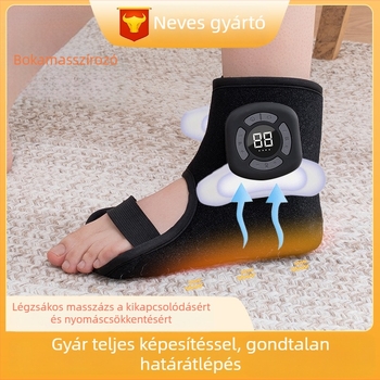 Vezeték nélküli talpmasszírozó fűtéssel és vibrációval, többfunkciós boka- és talpmasszázó légkamrákkal és meleg kompresszióval