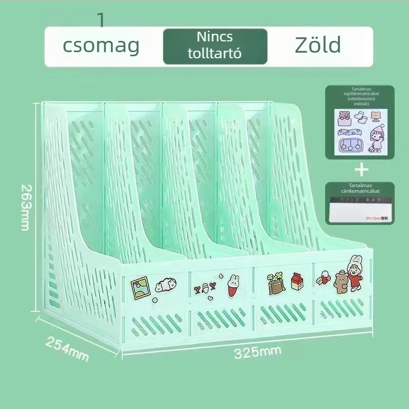 Nagy kapacitású asztali rendező fájlokhoz, könyvekhez és dokumentumokhoz