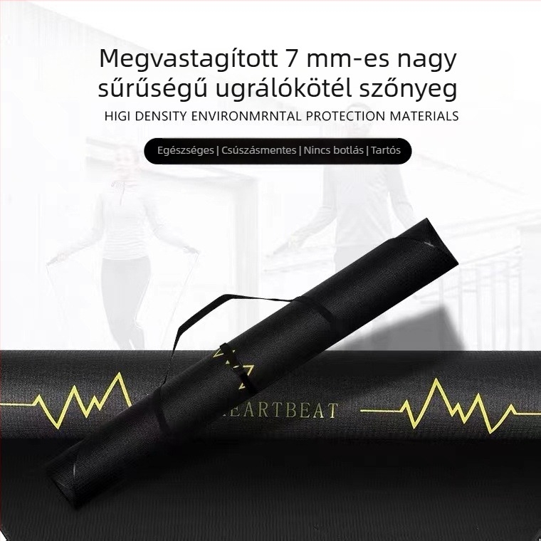 Kerek antivibrációs alátét ugrókötélhez és beltéri edzéshez, párnázott, csendes, hangszigetelt, ütéscsillapító, vastag jóga matrac