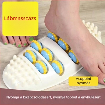Otthoni talpmasszírozó görgővel, akuponti nyomású talpmasszázs, görgős golyó-terápiás készülék, meridiánok tisztítása