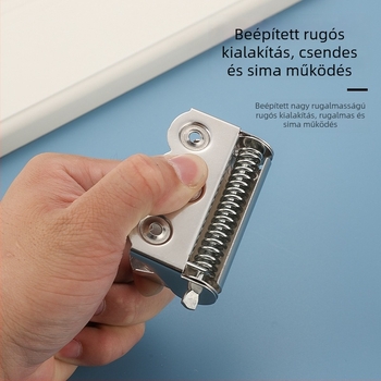 Rozsdamentes acél rugós zsanér automatikus visszatérő funkcióval – kompakt mini zsanér szekrényajtókhoz