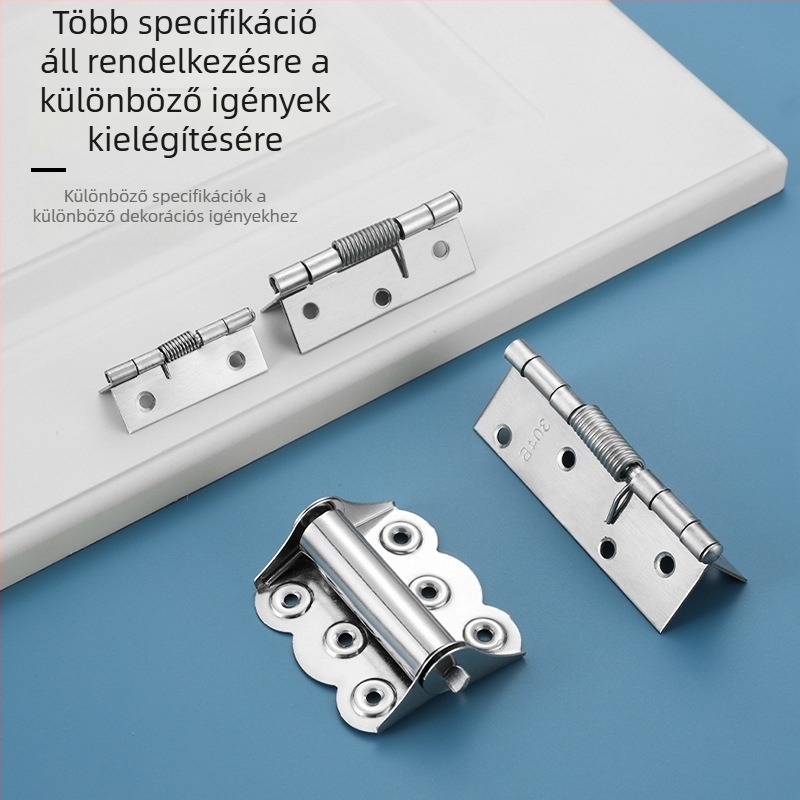 Rozsdamentes acél rugós zsanér automatikus visszatérő funkcióval – kompakt mini zsanér szekrényajtókhoz
