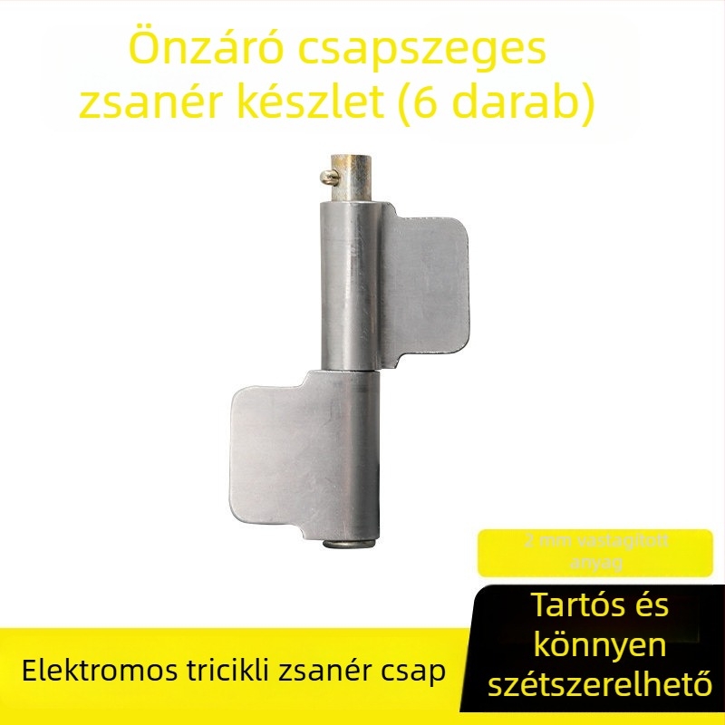 Rozsdamentes acélból készült megerősített zsanérok elektromos háromkerekű csomagtartóhoz: osztott és összecsukható típusú zsanérok automata zárral