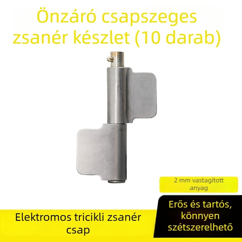 Rozsdamentes acélból készült megerősített zsanérok elektromos háromkerekű csomagtartóhoz: osztott és összecsukható típusú zsanérok automata zárral