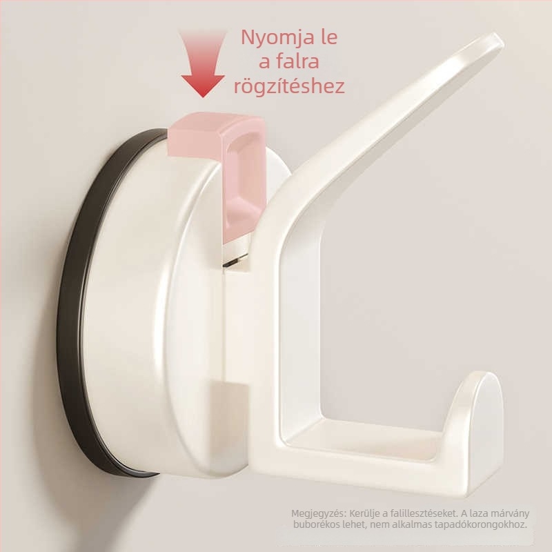 Szívó kampó, fúrás nélkül, 3-5 kg terhelés, fürdőszoba és konyha, minimalist dizajn