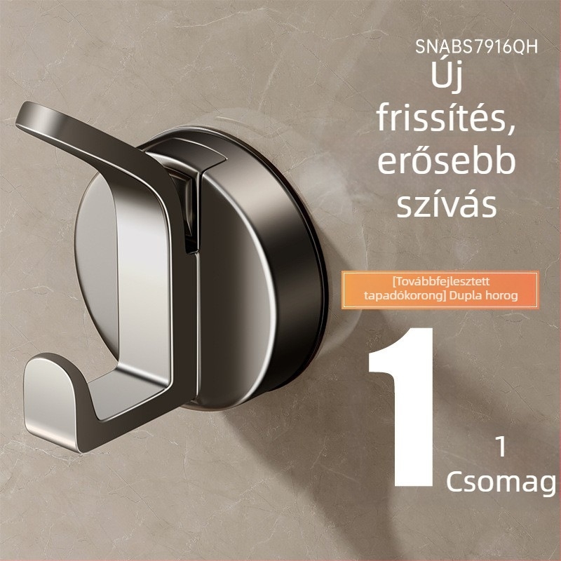 Szívó kampó, fúrás nélkül, 3-5 kg terhelés, fürdőszoba és konyha, minimalist dizajn
