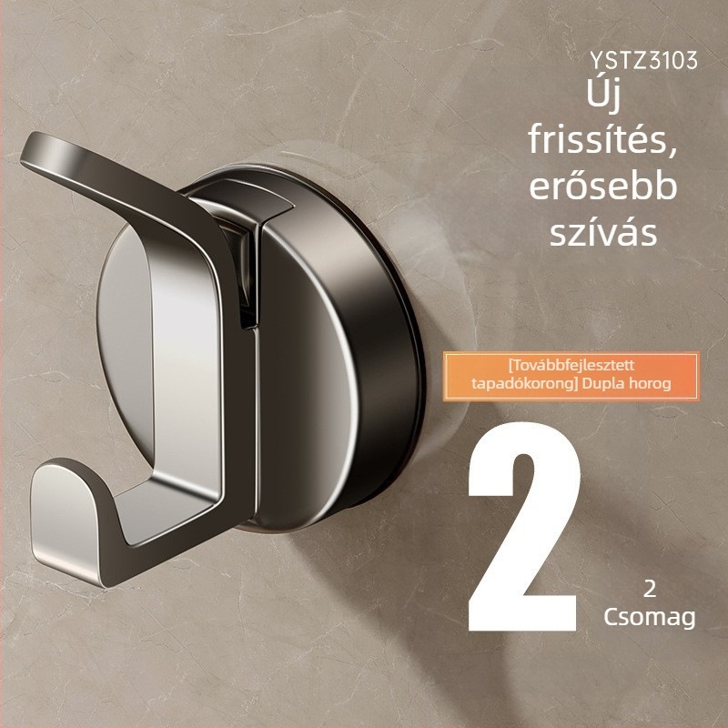 Szívó kampó, fúrás nélkül, 3-5 kg terhelés, fürdőszoba és konyha, minimalist dizajn