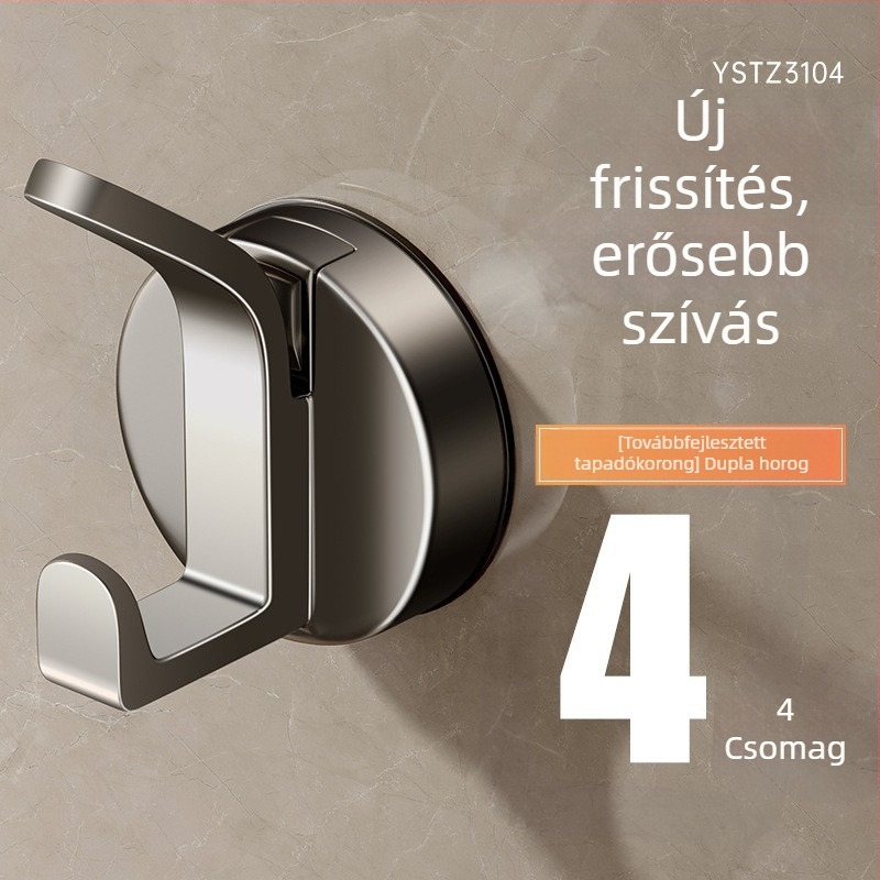 Szívó kampó, fúrás nélkül, 3-5 kg terhelés, fürdőszoba és konyha, minimalist dizajn