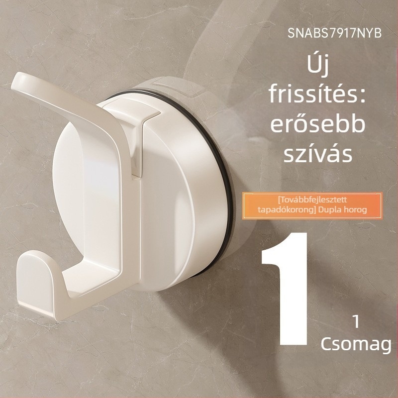 Szívó kampó, fúrás nélkül, 3-5 kg terhelés, fürdőszoba és konyha, minimalist dizajn