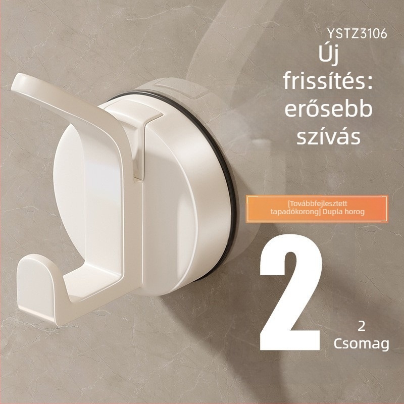 Szívó kampó, fúrás nélkül, 3-5 kg terhelés, fürdőszoba és konyha, minimalist dizajn