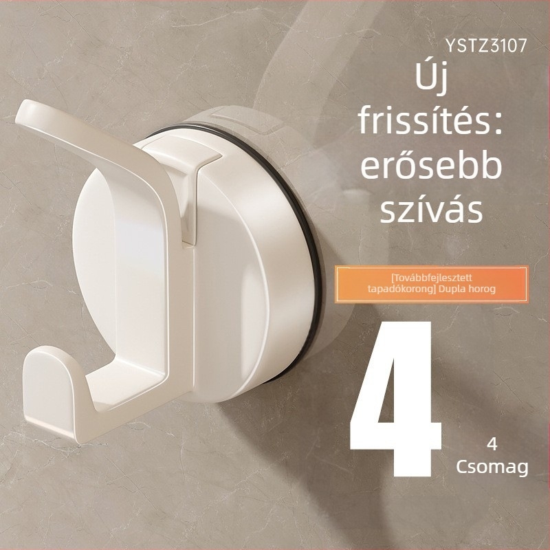 Szívó kampó, fúrás nélkül, 3-5 kg terhelés, fürdőszoba és konyha, minimalist dizajn