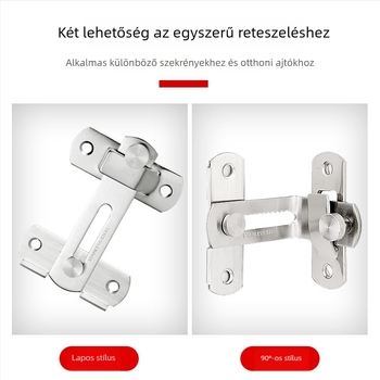 Fúrás nélkül rozsdamentes acél ajtózár ragasztós szereléssel tolóajtókhoz
