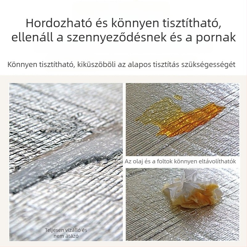 Nedvességálló, vastag sátormatrac, hordozható, kétoldalas alumínium fóliás EVA matrac kempingezéshez, strandhoz és piknikhez