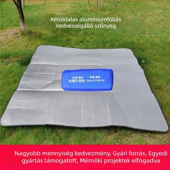 Kétoldalas alumíniumfóliás nedvességálló alátét, ideális közösségi szálláshoz és kempingezéshez, egy vagy két személy részére
