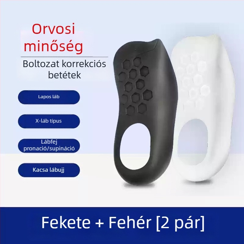 Lapos láb korrekciós talpbetét boltozat-támogatással – férfiaknak és nőknek