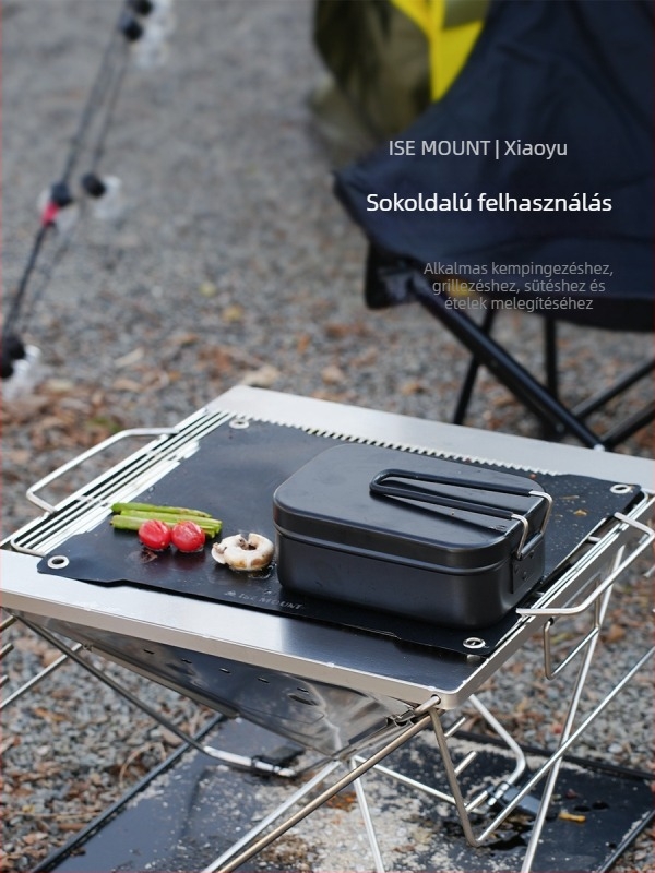 ISE MOUNT Kültéri grill-matrac magas hőmérsékletnek ellenálló, tapadásmentes Teflon bevonat, összecsukható, üvegszálas piknik matrac