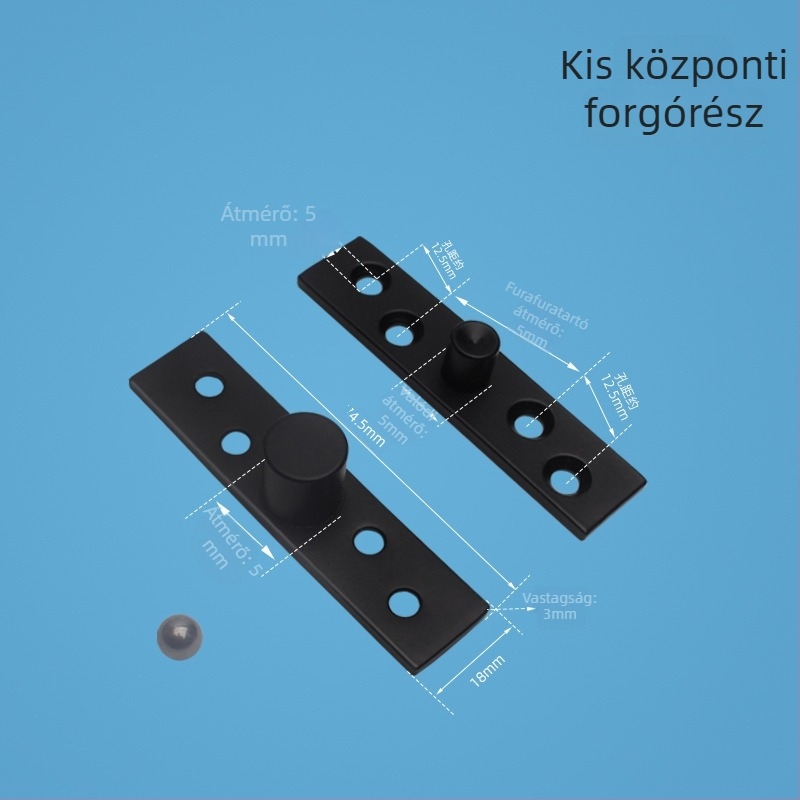 Rozsdamentes acél 360° középső forgócsap fa ajtókhoz