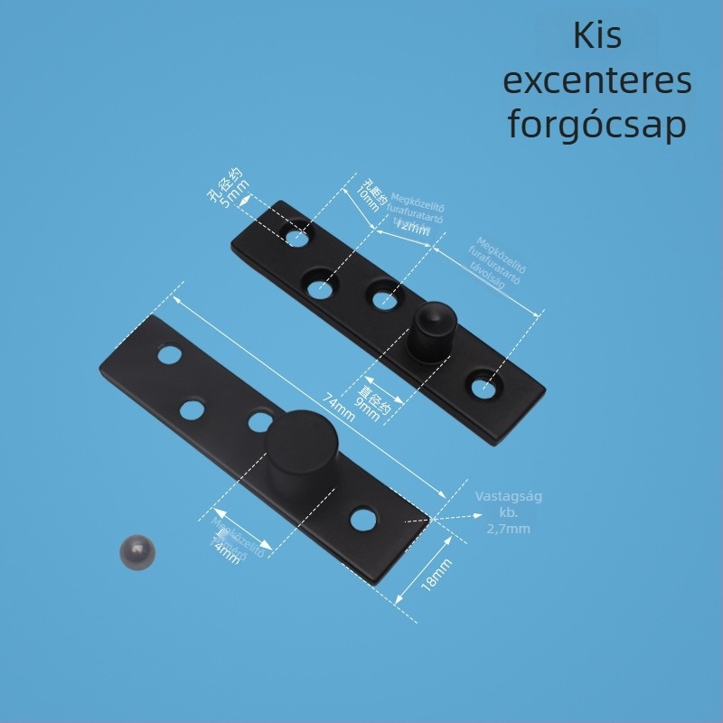 Rozsdamentes acél 360° középső forgócsap fa ajtókhoz