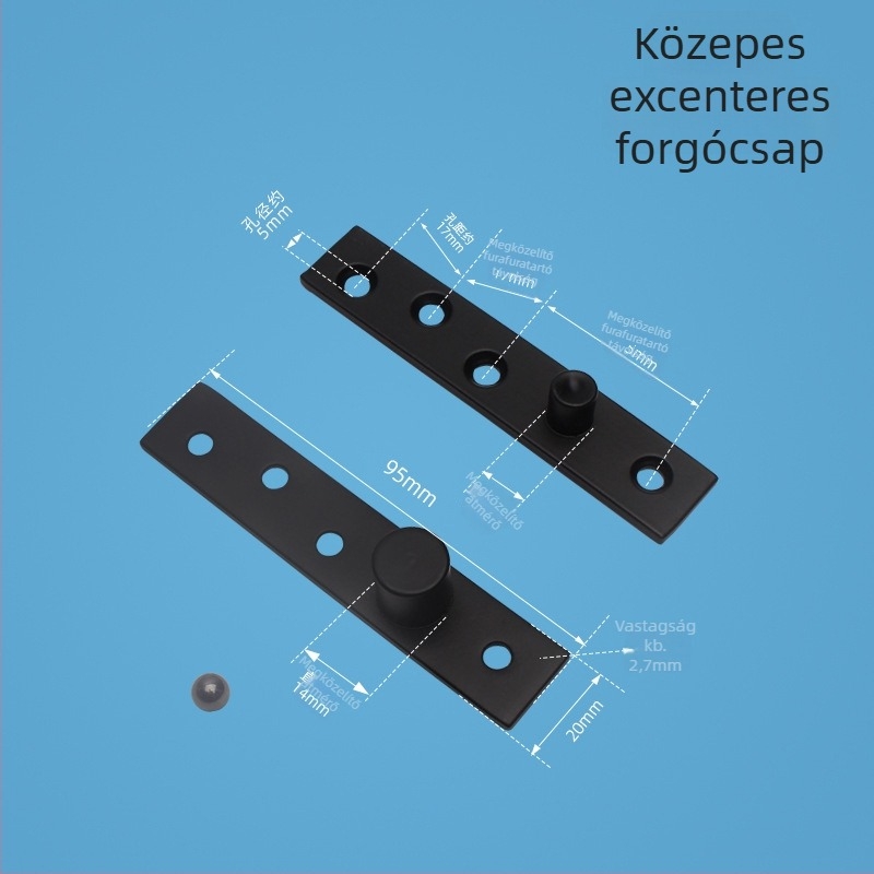 Rozsdamentes acél 360° középső forgócsap fa ajtókhoz