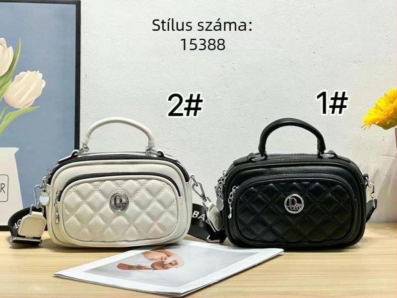 2025 Új divat női crossbody táska egy vállpánttal, luxus puha bőr, niche stílus, koreai hatású kamera táska