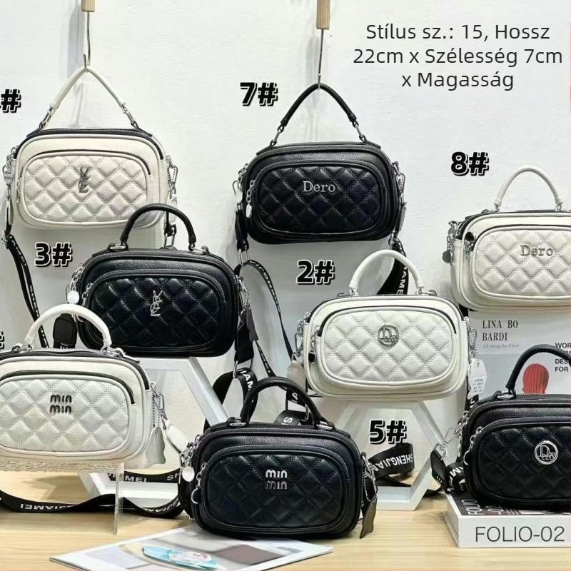 2025 Új divat női crossbody táska egy vállpánttal, luxus puha bőr, niche stílus, koreai hatású kamera táska