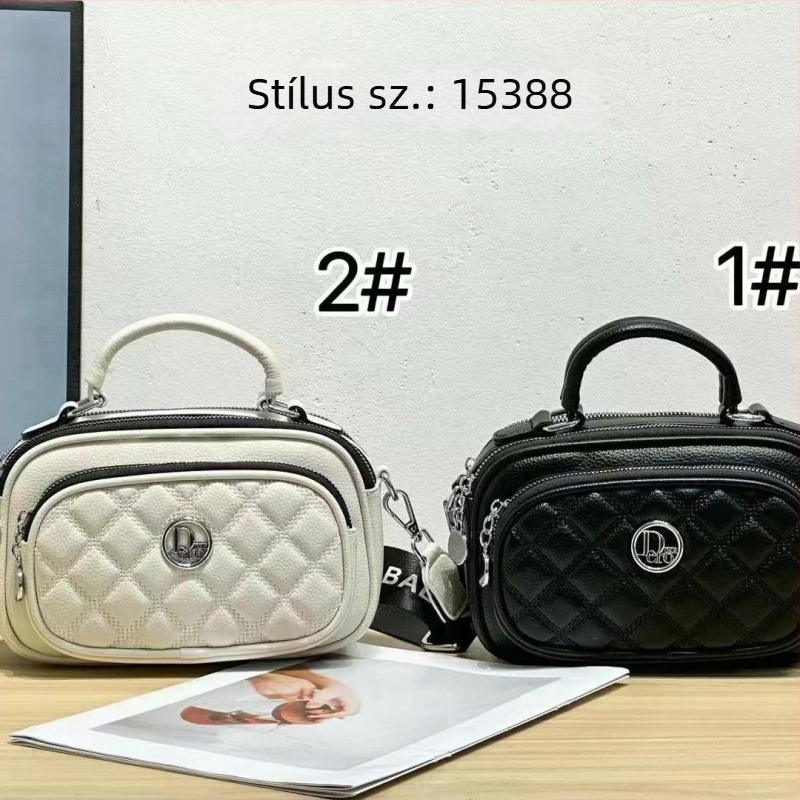 2025 Új divat női crossbody táska egy vállpánttal, luxus puha bőr, niche stílus, koreai hatású kamera táska