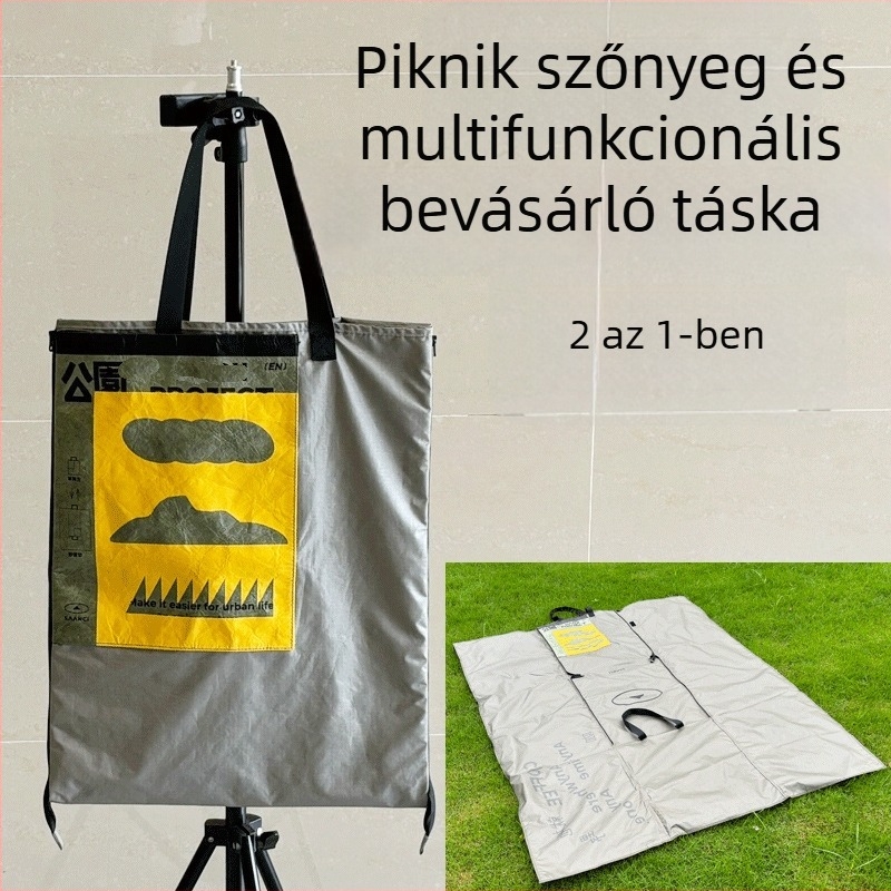 Kültéri zipzáros táskás piknik matrac, vastag Oxford szövet, nedvességálló és vízálló, kemping matrac nyomtatható mintával
